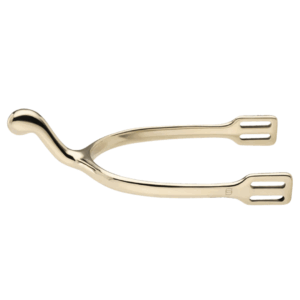 swan neck spurs german silver highly polished, 45 mm rounded