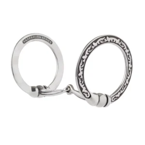 floral engraving with black accents, 5" snaffle mouth